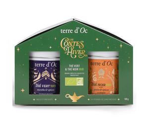TERRE D'OC-Duo thé vert menthe et thé noir poire épice bio les contes d'hiver Terre d'Oc - 100 g