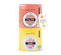 Terre d'Oc - Duo Thés Bio Suzette & Sunny Frutti - Thés Noir & Vert - 75g