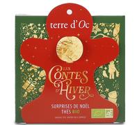TERRE D'OC-Surprises de Noël thés bio les contes d'hiver Terre d'Oc - x 6 sachets coffret format bonhomme de pain d'épices