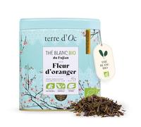 terre d'Oc - Thé Blanc Bio du Fujian - Saveur Fleur d'Oranger - Boite en Métal - Feuille en vrac - Idée cadeau Homme et Femme - 40g