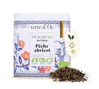 terre d'Oc - Thé Blanc Bio du Fujian - Saveur Pêche Abricot - Boite en Métal - Thé en Vrac - Idée cadeau - 40g