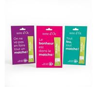 Terre d'Oc - Thé Matcha Bio - Dégustation & Initiation - 1,5g | 100% Poudre de Matcha Japonais - 1 Portion Individuelle, Nature, en Latte ou Pâtisserie - Idée Cadeau Homme et Femme
