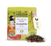 Terre d'Oc - Thé Vert Bio Genmaicha - Saveur Sencha & Riz Soufflé - Boite en Métal - Feuille en Vrac - Idée Cadeau - 100 g