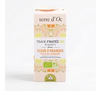Terre d'Oc - Tisane Fruitée Bio - Fleur d'Oranger - Glacée ou Chaude - 30g | Sans Théine - Saveur Fruitée et Acidulée - Passiflore - 15 Infusettes - Alternative aux Sodas - Idée Cadeau