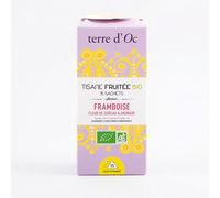 Terre d'Oc - Tisane Fruitée Bio - Framboise - Glacée ou Chaude - 30g
