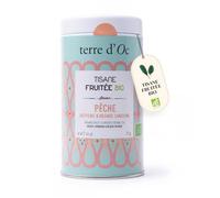 Terre d'Oc - Tisane Fruitée Bio - Pêche, Verveine - Glacée ou Chaude - 70g