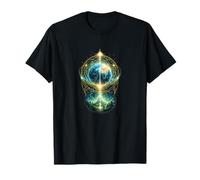Terre futuriste avec géométrie sacrée et énergie céleste T-Shirt