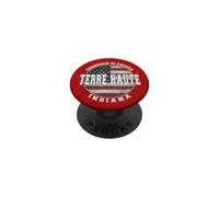 Terre Haute Indiana, Drapeau américain Vintage PopSockets PopGrip Adhésif