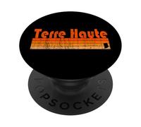Terre Haute, style indien rétro années 80 PopSockets PopGrip Adhésif
