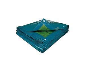 TERRE JARDIN - Bâche de Protection Extérieur, 10 x 15 m - Bâche Multi-Usage Résistante, Polyéthylène 70 g/m², Anti UV - Bâche pour Bois de Chauffage - Œillets en Aluminium - 10 x 15 - Bleu