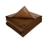 TERRE JARDIN Bâche de Protection Extérieur Polyéthylène 140 g/m² - Bâche Multi-Usage Anti UV - Bâche Bûche Bois de Chauffage, Couverture résistante pour Jardin - 2 x 3 - Marron