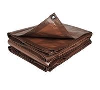 TERRE JARDIN Bâche de Protection Extérieur Polyéthylène 140 g/m² - Bâche Multi-Usage Anti UV - Bâche Bûche Bois de Chauffage, Couverture résistante pour Jardin - 5 x 8 - Marron
