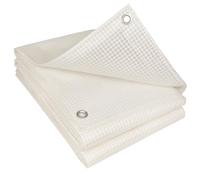 TERRE JARDIN Bâche de Protection, Extérieur Polyéthylène 160g/m² - Bâche Armée Imperméable, Ultra Résistante Découpable, Anti UV - Œillets Aluminium - Mobilier Serre Jardin - 4 x 6 - Transparent