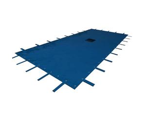 TERRE JARDIN - Bache Piscine Hivernage 10,5 x 5,5 m - Bache Protection pour Piscine Rectangulaire de 10 x 5 m - Bâche Résistante 140 g/m², Polyéthylène - Œillets Aluminium Plus Pattes d'attache
