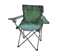 TERRE JARDIN Chaise de camping pliant, porte gobelet, Sac de transport - 110 kg - Vert