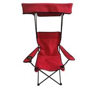TERRE JARDIN Chaise Pliante avec Pare Soleil Sunrise - Unité - Rouge