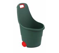 TERRE JARDIN Chariot de Jardin 45 L en Plastique - Brouette de Jardin 2 Roues Maniable avec Poignée - Chariot à roulettes pour Bois de Chauffage, Déchets Verts et Entretien Extérieur