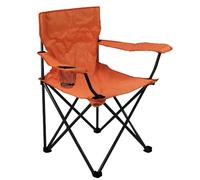 TERRE JARDIN Fauteuil de Camping Pliable avec Porte-Gobelet - Chaise Camping Pliante Légère avec Sac de Transport - Siège Extérieur pour Camping, Plage, Jardin - Unité - Orange