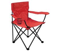TERRE JARDIN Fauteuil de Camping Pliable avec Porte-Gobelet - Chaise Camping Pliante Légère avec Sac de Transport - Siège Extérieur pour Camping, Plage, Jardin - Unité - Rouge