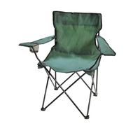 TERRE JARDIN Fauteuil de Camping Pliable avec Porte-Gobelet - Chaise Camping Pliante Légère avec Sac de Transport - Siège Extérieur pour Camping, Plage, Jardin - Unité - Vert