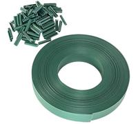 TERRE JARDIN Kit Lamelles Occultantes, PVC 60 m x 4,7 cm, Plus 100 Clips de Fixation - Kit Lamelle Brise Vue, Grillage Rigide et Clôture - Unité - Vert