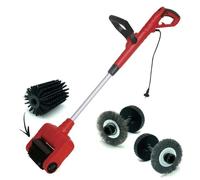 TERRE JARDIN Nettoyeur Électrique 500W - Brosse Rotative 3 en 1 pour Terrasse, Dalles et Joints - Désherbeur Électrique Polyvalent avec 3 Brosses Interchangeables