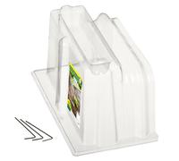 TERRE JARDIN Porte pour Tunnel de forçage - Translucide - 22 x 38 cm | Porte translucide en polypropylène 22 x 38 x 21 cm, ferme votre tunnel pour limiter courants d'air et nuisibles