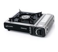 TERRE JARDIN Réchaud à Gaz Portable 2,1 KW avec Allumage Piézo - Réchaud Camping Compact avec Valisette - Plaque de Cuisson Gaz pour Camping, Pique-Nique et Extérieur