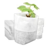 TERRE JARDIN Sacs à Semis en Tissu, Lot de 500 Sacs Biodégradables 8 x 10,3 cm - Repiquage facile sans stress pour les Racines, Idéal pour Semis de Légumes, Fleurs et Aromates - Croissance optimale