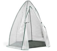 TERRE JARDIN Serre de Jardin 4 Saisons Serre d'Hivernage - Bâche Imperméable Renforcée - Anti-intempéries, Antigel, Anti-UV - Structure en Acier Robuste - Ø 160 x H. 180 - Transparent