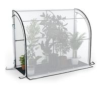 TERRE JARDIN Serre d'hivernage Murale avec Porte - Bâche armée translucide | Serre d'hivernage murale avec bâche armée translucide 130 g/m² et tapis de sol 90 g/m², idéale pour protéger vos plantes