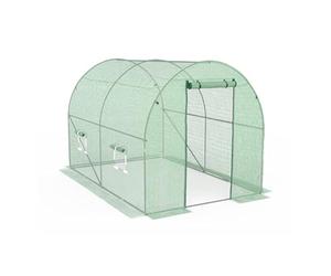 TERRE JARDIN Serre Tunnel Maraichère 6m2 - Bâche Renforcée 140 g/m² Anti-UV - Abri Potager, Légumes, Semis et Plantes