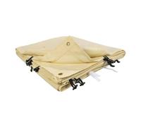 TERRE JARDIN Toile Rechange Tonnelle Adossée 4 x 3 m en Polyester 180 g/m3, Auvent de Terrasse Toile Tonnelle de Jardin Exterieur - Toile Rechange Pergola Jardin Exterieur - Beige