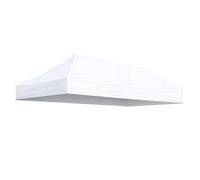 Toit rechange barnum blanc pliant pro 4,5x3 m polyester 260 g/m² enduit PVC, bande étanchéité
