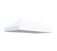 TERRE JARDIN Toit pour tonnelle Pliante Pro 3 x 6 m - Polyester 250 g/m² | Toit de rechange pour tonnelle pliante professionnelle 3 x 6 m - Blanc - Polyester 250 g/m² enduction PVC - Anti-UV