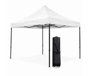 TERRE JARDIN - Tonnelle Pliante, 3 x 3 m Professionnelle - Tente Chapiteau pour Marchés, Foires, Récéptions - Unité - Blanc