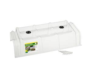 TERRE JARDIN - Tunnel de Forçage, 86 x 38 x 21 cm, Lot de 30 - Tunnel de Forçage Rigide, Transparent, Modulable, avec 6 Sardines de Fixation - Mini Serre Rigide Potager de Jardin avec Ventilation