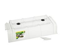 TERRE JARDIN - Tunnel de Forçage, 86 x 38 x 21 cm, Lot de 30 - Tunnel de Forçage Rigide, Transparent, Modulable, avec 6 Sardines de Fixation - Mini Serre Rigide Potager de Jardin avec Ventilation