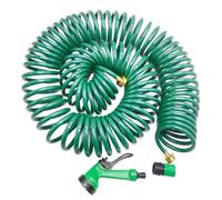 TERRE JARDIN Tuyau d'arrosage Spirale Extensible 25 m, Plastique et Laiton
