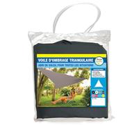 TERRE JARDIN Voile d'ombrage Triangulaire - 3.6 mètres - Gris