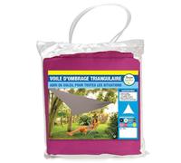 TERRE JARDIN Voile d'Ombrage Triangulaire Imperméable Anti-UV - Toile Ombrage Extérieur pour Terrasse, Jardin, Pergola et Balcon - Ombrière Résistante avec Cordes - 3.6 mètres - Rose