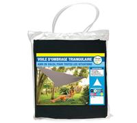 TERRE JARDIN Voile d'Ombrage Triangulaire Imperméable Anti-UV - Toile Ombrage Extérieur pour Terrasse, Jardin, Pergola et Balcon - Ombrière Résistante avec Cordes - 5 mètres - Noir