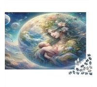 Terre Mère nourricière de l'enfant Puzzles 1000 Pièces Papier recyclé pour Adultes Puzzle pour Adultes Impossible Difficile Stimulant Activité Amusante pour la Maison 70x50cm/1000pcs