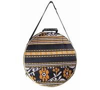 Terré Mysevendo Sac pour tambour shamandrum Couleurs foncées en tissu Ikat Ø 50 cm pour tambour chaman - en kit MYSEVENDO - Rond - Sangle de transport pour tambour