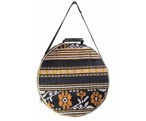 Terré Mysevendo Sac pour tambour shamandrum Couleurs foncées en tissu Ikat Ø 50 cm pour tambour chaman - en kit MYSEVENDO - Rond - Sangle de transport pour tambour