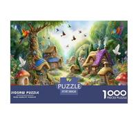 Terre Mystique du Village de fées de la forêt Puzzle 1000 Pièces Adultes intéressant Puzzles 1000 Pièces Durable Jeux De Puzzle Décor À La Maison 38x26cm/1000pcs