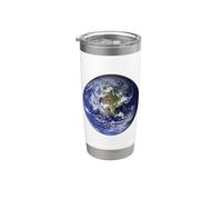 Terre Planète, Plat, Terre Amérique du Nord Globe Space Clouds Gobelet isotherme en acier inoxydable double paroi