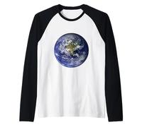 Terre Planète, Plat, Terre Amérique du Nord Globe Space Clouds Manche Raglan
