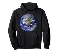 Terre Planète, Plat, Terre Amérique du Nord Globe Space Clouds Sweat à Capuche