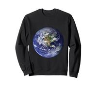 Terre Planète, Plat, Terre Amérique du Nord Globe Space Clouds Sweatshirt